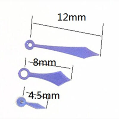 12mm Purple Diamond Point Shape Watch Hands for Sunon PE46 Quartz Movement