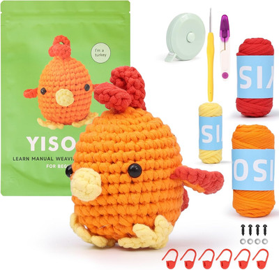 Crochet Kit for Beginners, Animal Crochet Kit with Step-By-Step Video Tutorials,