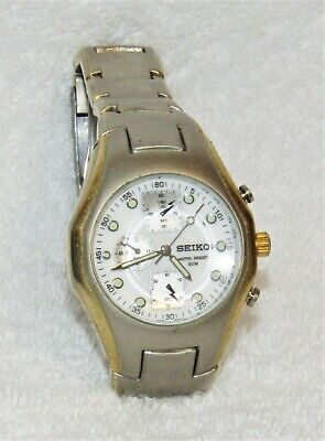 SEIKO Men's 7N89-5000 Water Resistant 50m Stainless Steel Watch - It Works  | eBay