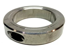 RULAND Shaft Collar 2 Piece Clamp Plain Bore 3 in Bore Dia. 7/8 in Wd STAINLESS