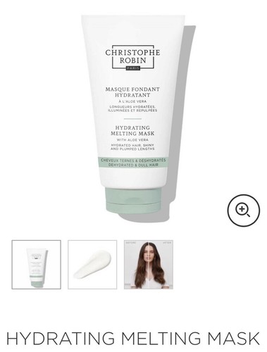 Christophe Robin Hair Hydrating Melting Mask Aloe Vera 1.3oz/40mL Travel SZ NWOB - 第 9/14 張圖片