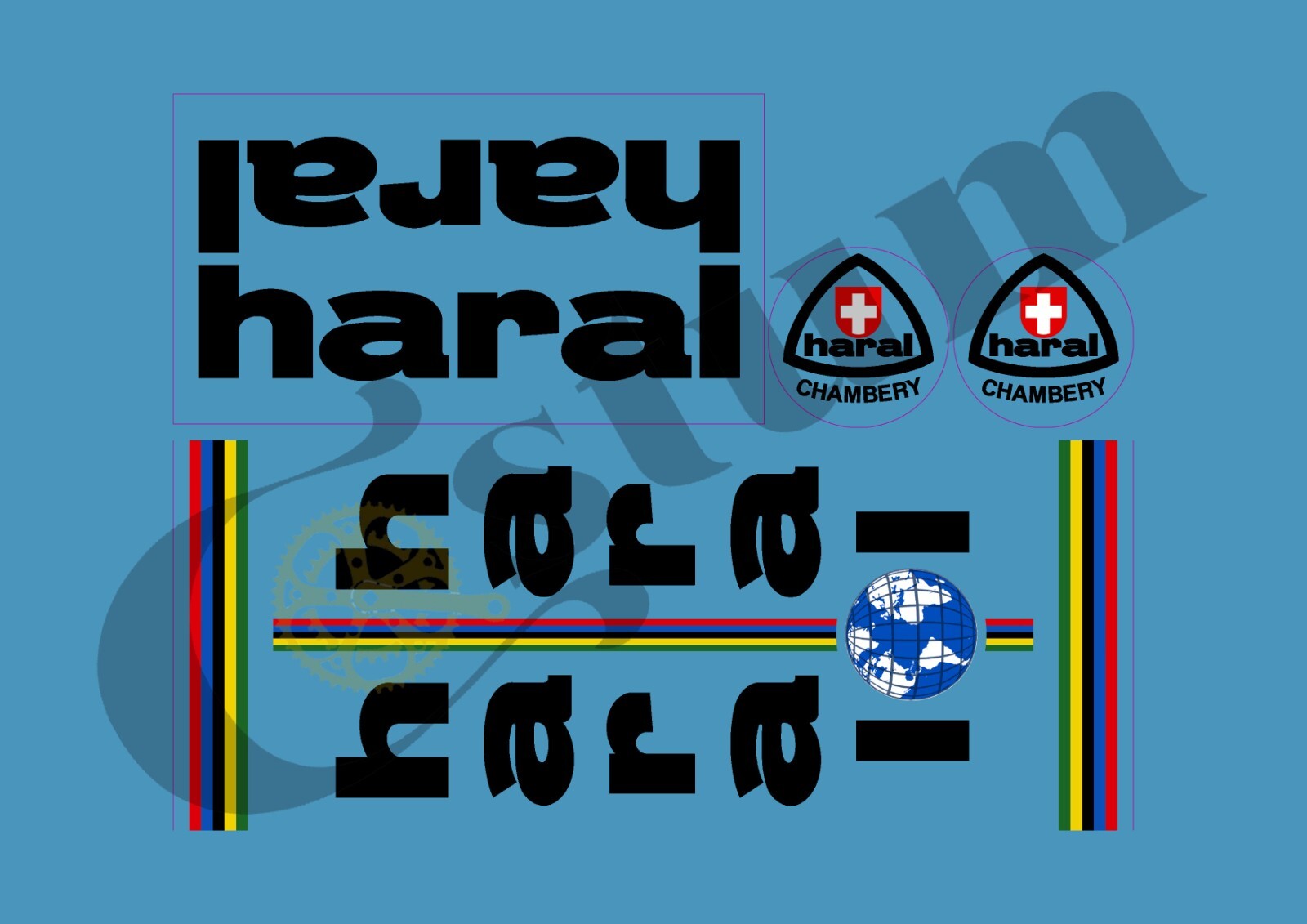 HARA204 stickers decals Haral pour masquer les rayures de votre vélo