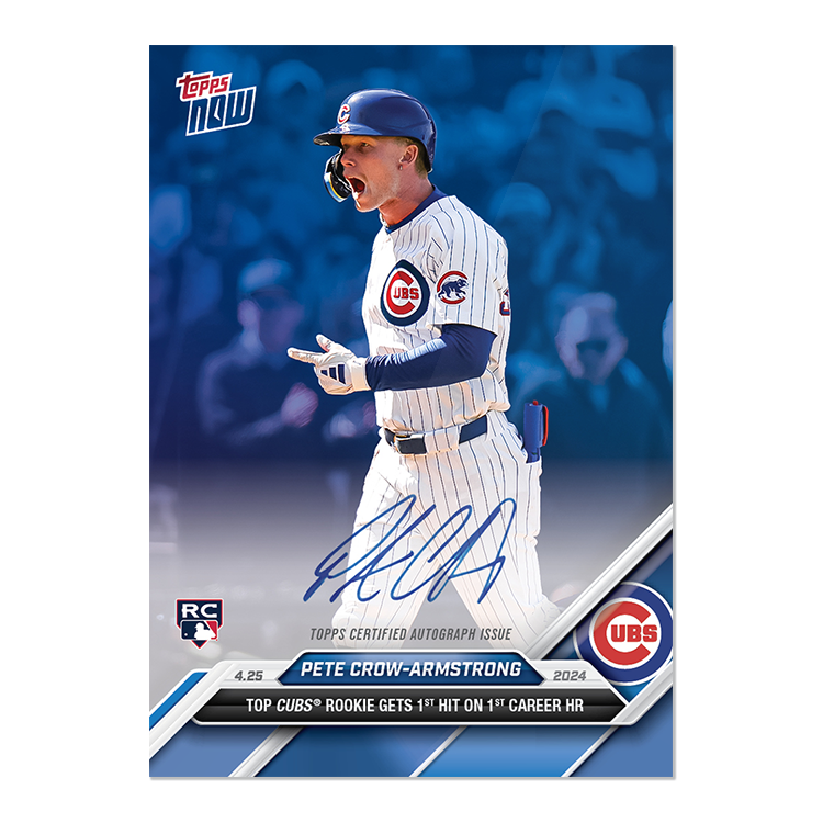 2024 Topps Now 118 Pete CrowArmstrong On Card Auto 4/49 Free Shipping