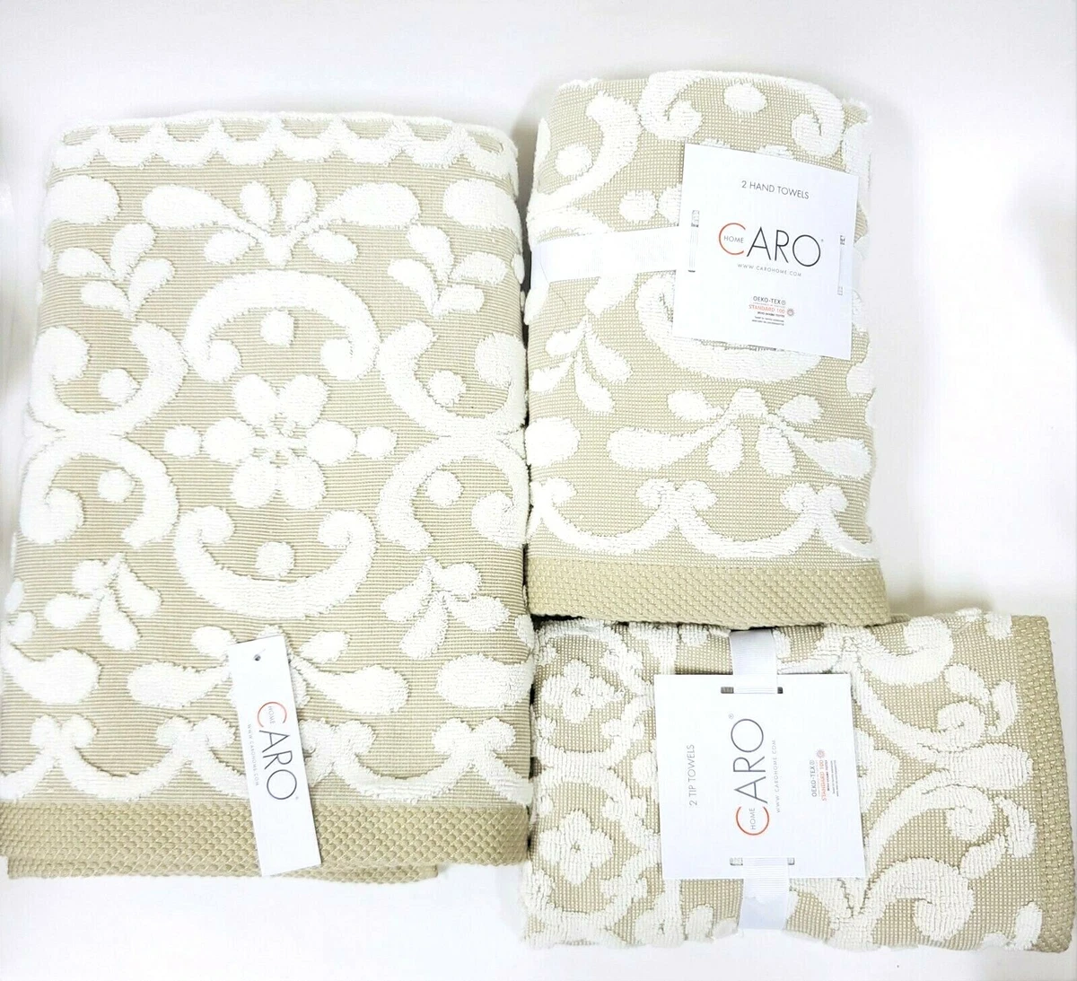 Beige 2025 patterned towels