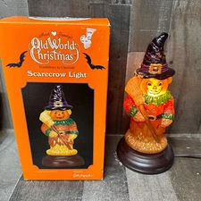 Vintage Old World Christmas Halloween Scarecrow Light - Merck Family