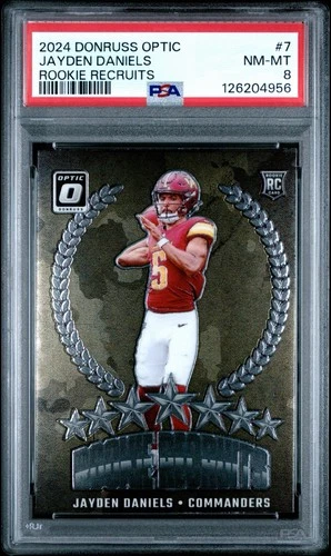 2024 Panini Donruss Optic Rookie Recruits #7 Jayden Daniels RC PSA 8