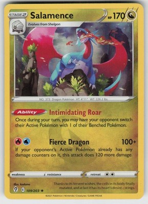 GGC-3 Salamence 109/203 Holo Rare SWSH07: Evolving Skies