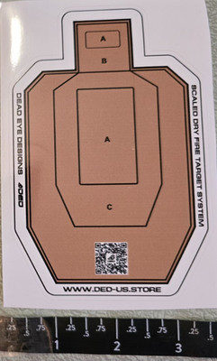 Dead Eye Designs Dry Fire Target System Clothing Vinyl Decal Sticker Shot Show