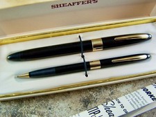 Nice  Vintage Sheaffer Statesman Snorkel Fountain Pen Set. PdAg Med Nib Restored