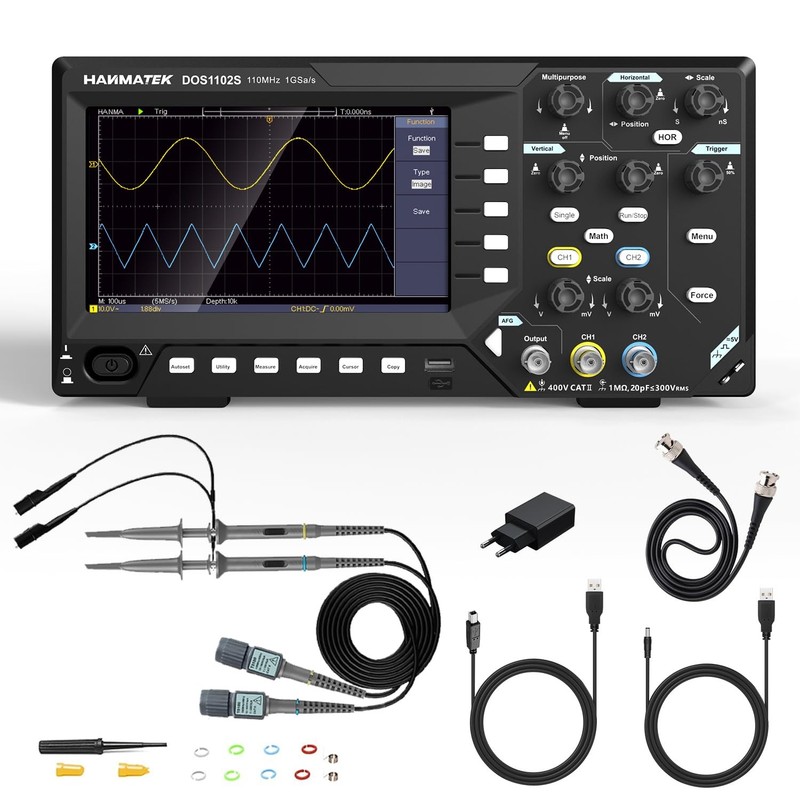 HANMATEK 2 in1 Digital Storage Oscilloscope 110MHz