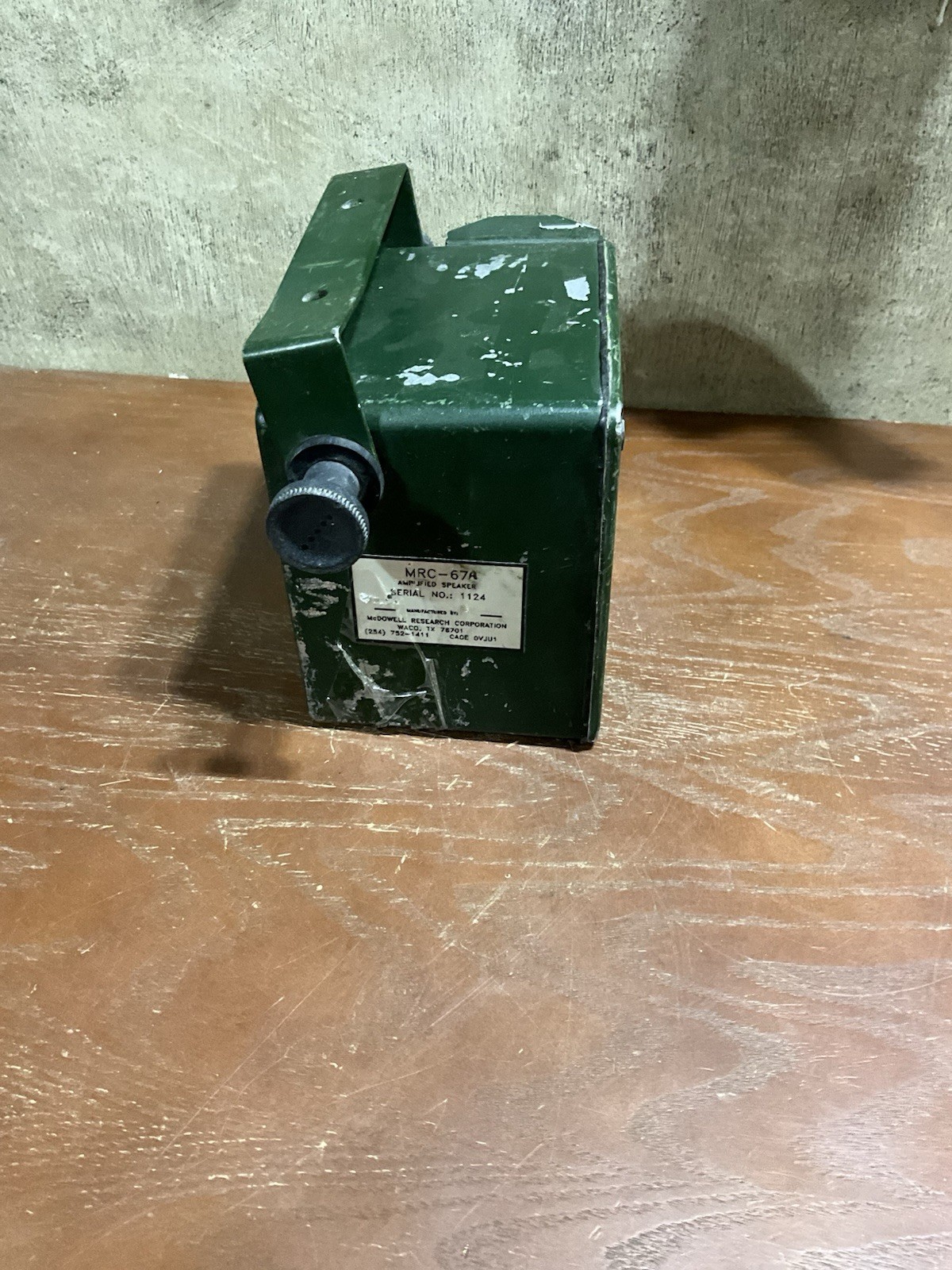 HMMWV MRC-67A AMPLIFIED SPEAKER MCDOWELL RESEARCH CO. DOES NOT POWER ON