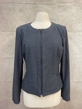 Calvin Klein Women's Dark Blue Blazer Zip Up Size 12