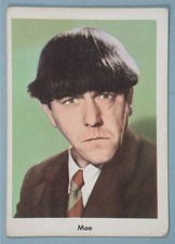 1959 Three Stooges Moe Howard Portrait #2 Trading Gum Card Fleer Norman Maurer