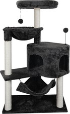 Cat Tree with Cat Condo and Big Hammock, Darkgrey