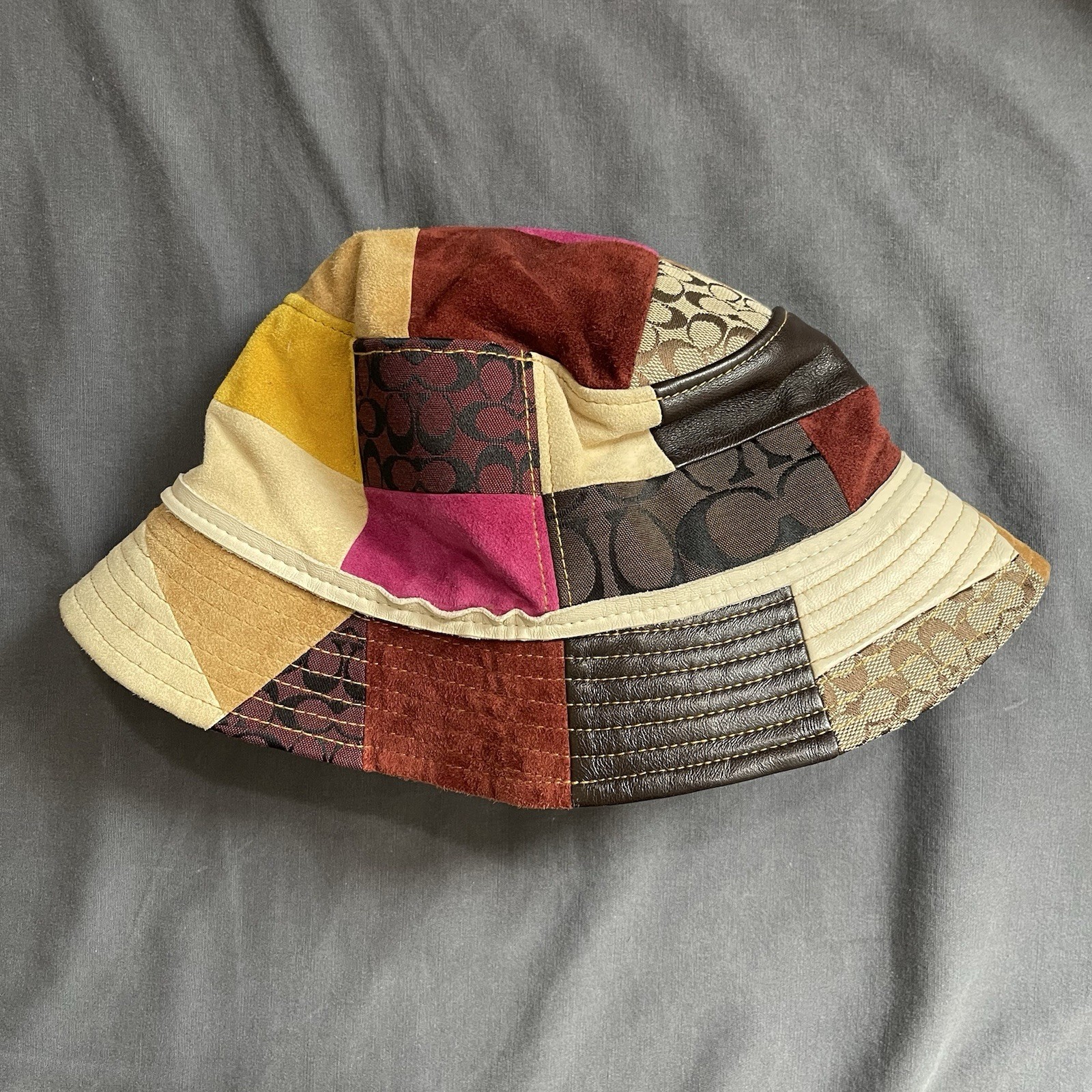 Coach Patchwork Bucket hat Size Small - image 2
