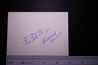 KOREAN WAR Medal of Honor CARL DODD (1925 1996) AUTOGRAPH Heavy Stock CARD
