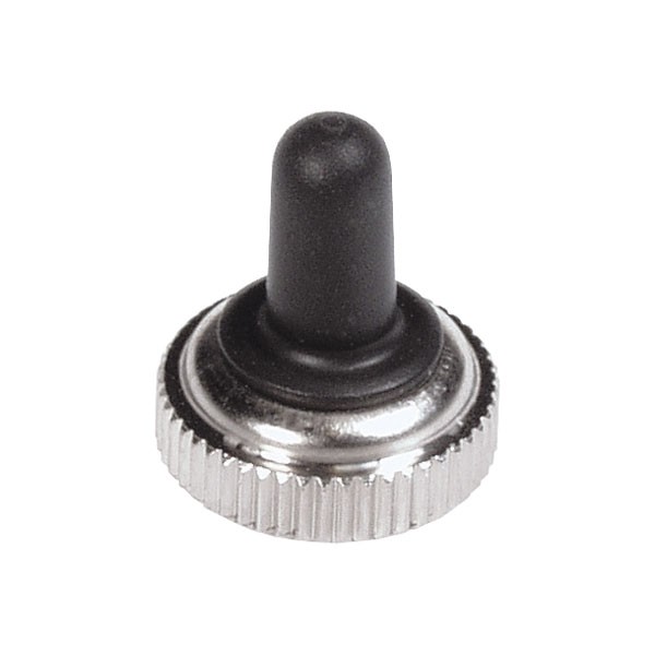 APEM 1 Seal Cap Full with Knurled Nut Nickel-coated Black