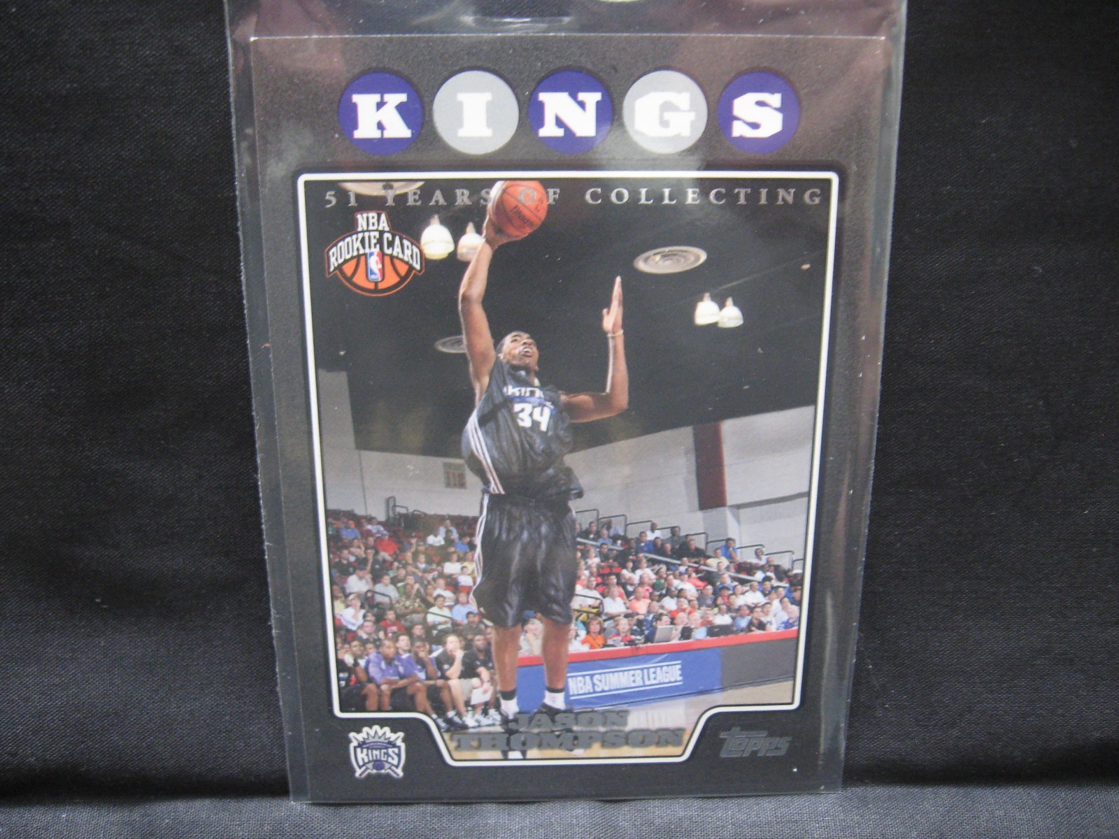 2008 Topps Jason Thompson NBA Sacramento Kings BLACK #41/51 Card