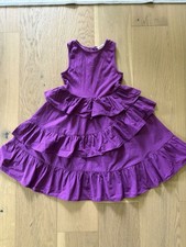Mini Boden Purple Tiered Ruffle Tank Dress Girls Size 11-12