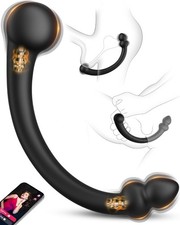 Cordless Prostate Massager Male Waterproof Curved Vibrators IN USA-Q2