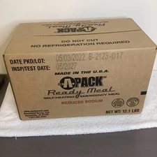 MRE APack A Pack Ready To Eat Reduced Sodium Case of 12 6 Menus 05/27  insp date