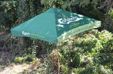 Carlsberg 2x2m Square Beer Garden Parasol In Green Pub Umbrella Brand New In Box