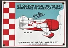 VINTAGE GRANVILLE BROS AIRCRAFT PORCELAIN GAS SERVICE STATION AIRPLANE 14" SIGN