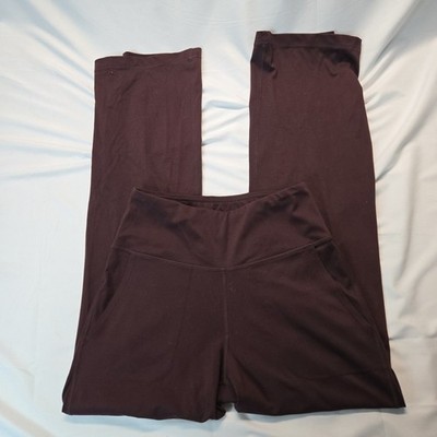 VA Core Womens M Wide Leg Leggings Brown with Pockets Athleisure Yoga Pants