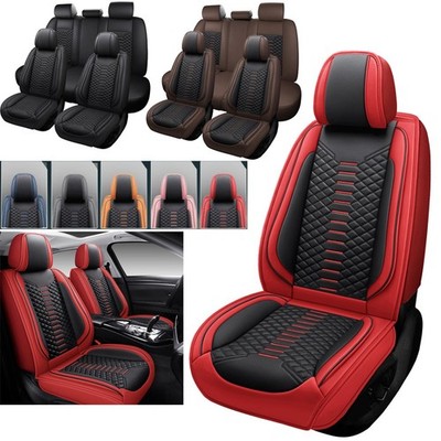 Custom For 2009-2023 Ford F150 Crew Cab Car 5 Seat Covers Full Set Front & Rear
