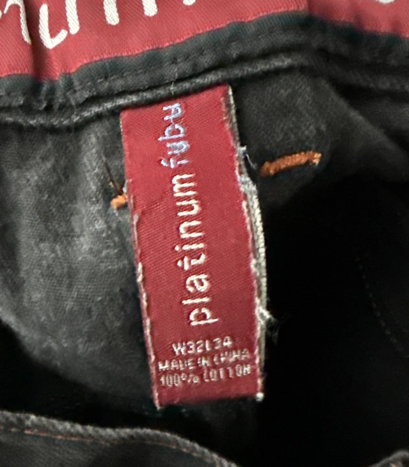 Jeans Hip Hop Vintage FUBU Platino Fat Albert Bordados Sueltos Y2K 32x32 Desteñidos Foto 4 de 4