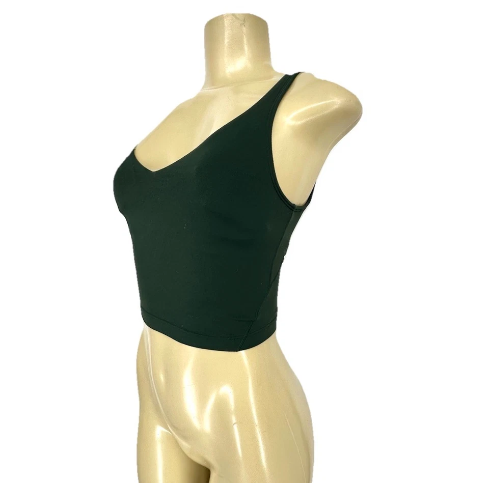 Sutiã feminino LULULEMON tamanho 2 prateleira cropped alinhado Nulu roupa ativa regata W1CW4S 1-2 - Imagem 2 de 4