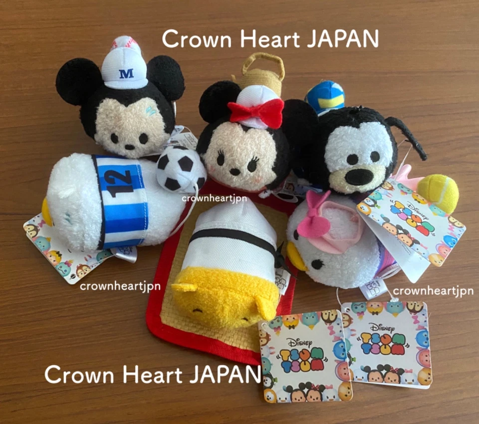 Disney Store JAPAN School Sports Club TSUM TSUM Mini S Plush Set Donald Pooh - Image 4 of 4