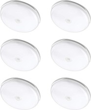 New Mr. Beams 6pk Motion Activated Wireless LED Puck Lights White MB800