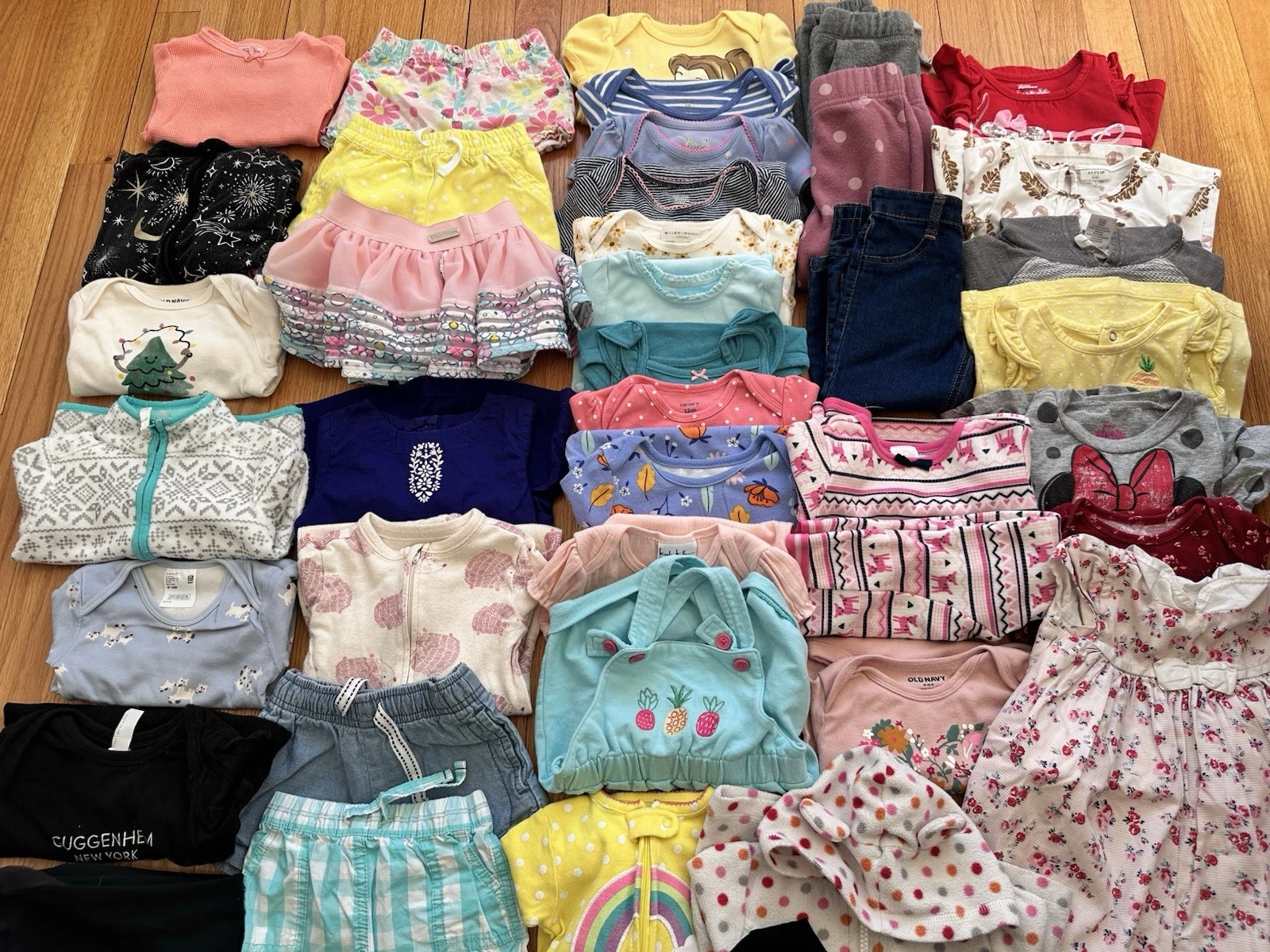 Toddler Girl Clothes Lot of 50 Random Assortment Size 12-24 Months Carters Gap