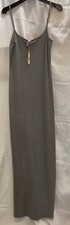 SKIMS Long Heather Grey Ribbed Dress Adjustable Strap AP-DRS-0596 Sz L NWT