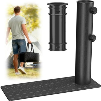 IIOPE Heavy Duty Flag Pole Tire Mount Holder   Fits Up to 2.44'' Telescopic Poles