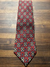 Robert Stewart Men's Silk Geometric Pattern Necktie Made in USA
