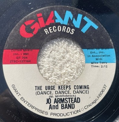 JO ARMSTRONG Giant Records GT 704 ''The Urge Keeps Coming '' U.S. 1968 SOUL 45