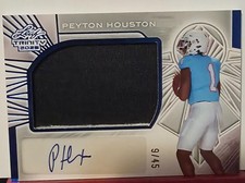 Peyton Houston 2025 Leaf Trinity BLUE Auto Autograph Patch 9/45