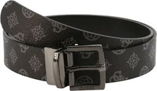 Guess Hensley Reversible Merlot 4G Peony Logo Womens Belt In Coal S - L