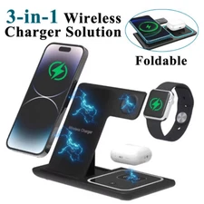 3 In 1 Wireless Charger Solution for Apple Watch Air Pods and iPhone 16 15 14 13
