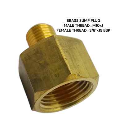 M10x1 Stecker auf 3/8''BSP Buchse Messing Sumpf Adapter Öltemperaturanzeige Sensor