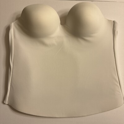 NEW Misty Intima 40C White Strapless Seamless Padded Hook & Eye Corset Orig $40