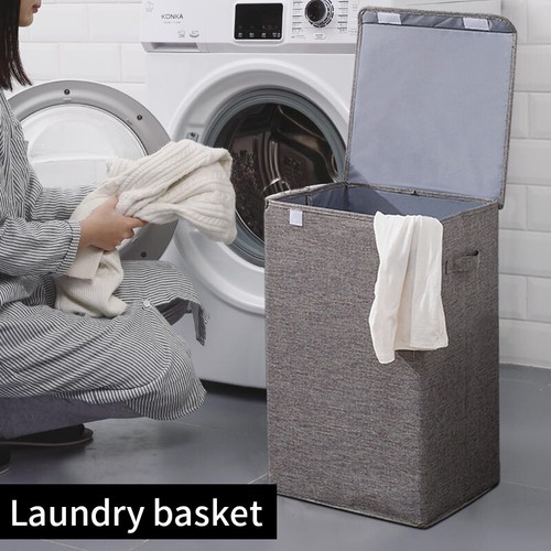 2pcs Laundry Hamper with Lid 90L Large Laundry Basket Collapsible with Handle AU - Picture 13 of 14