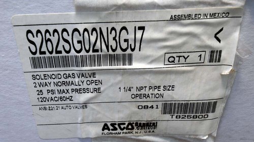 Asco S262SG02N3GJT Solenoid Gas Valve (Inv.42519) - Bild 2 von 7