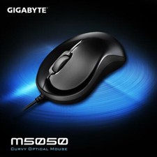 Lot of 10 New Gigabyte M5050 Glossy Black Curvy USB Wired Optical 800DPI Mouse