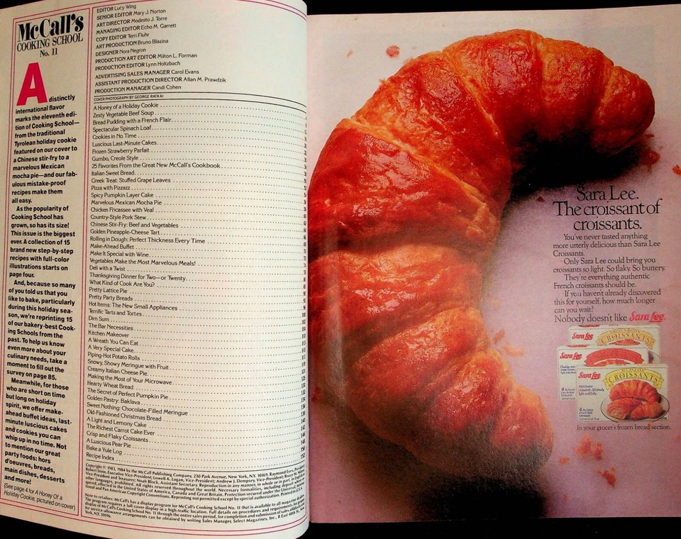 McCall's Cooking School Magazine Feb 1985 #11 Cookies Vegetable Beef Soup Pizza - Image 2 of 4