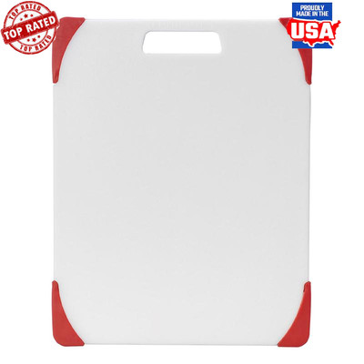 Nonslip Reversible Cutting Board Poly Plastic Kitchen Tool Dishwasher Safe New