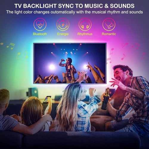 Led TV Hintergrundbeleuchtung LED Strip 4M Über APP Steuerung USB Led Beleuchtun - Bild 9 von 11