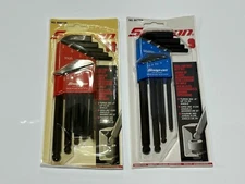 NEW Snap-On Tools USA (2) L Shaped Ball Hex Key Set- BHS13A SAE & BHM9A Metric